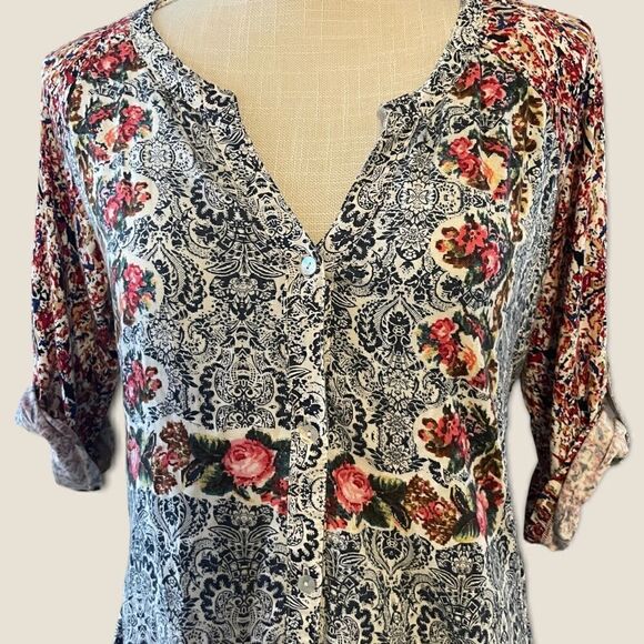 Anthropologie + Tiny Dresses & Skirts - Anthropologie | EUC Tiny Brand Printed Shirt Dress Size M Medium